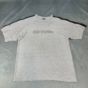 No Fear Mens Y2k Vintage Grunge Skater Print T-Shirt Gray Large